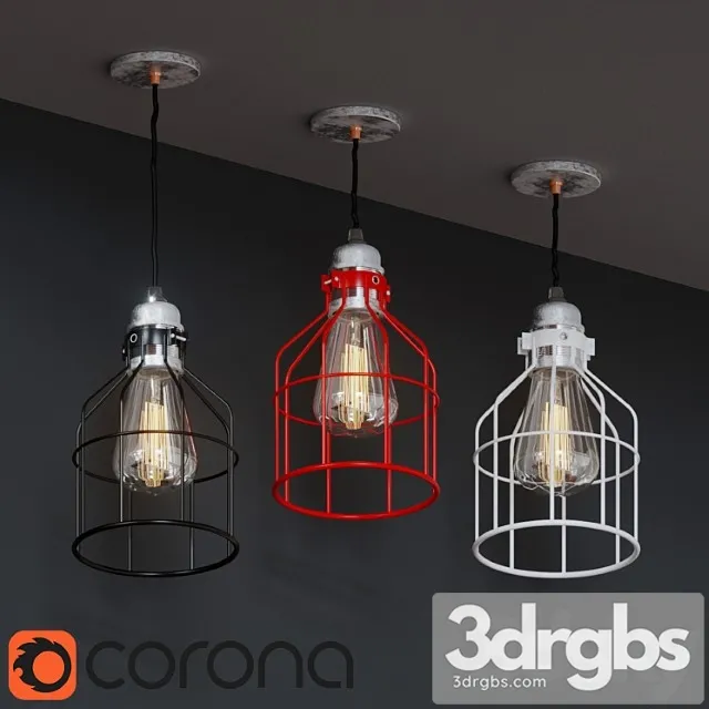 Wireframe Lamp 3 3D Model Free