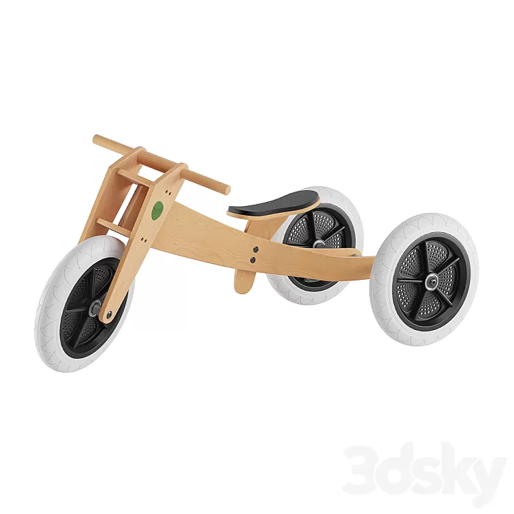 Wishbone Bike Original 3in1 Natural 3D Model