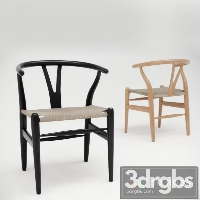 Wishbone Wood Chair 3D Model Free