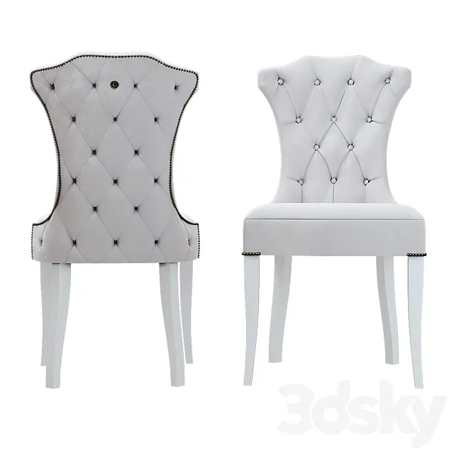 With designer chairs coach ties and carnations S11 3DModel