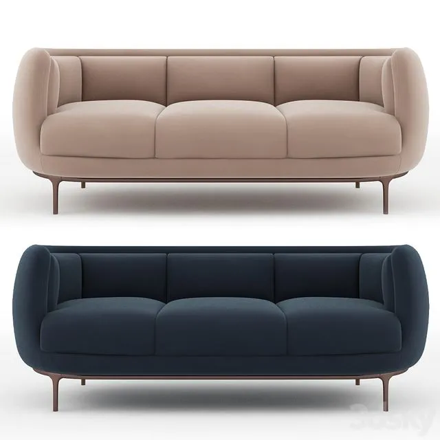 Wittmann Vuelta Sofa 3 Seats 3D Model