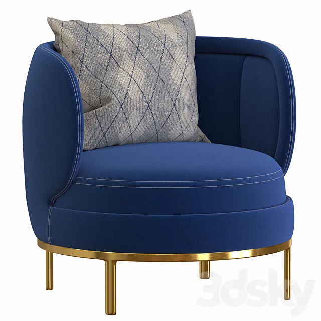 Wittmann Vuelta Swivel Lounge Armchair Designed by Jaime Hayon 3D Model