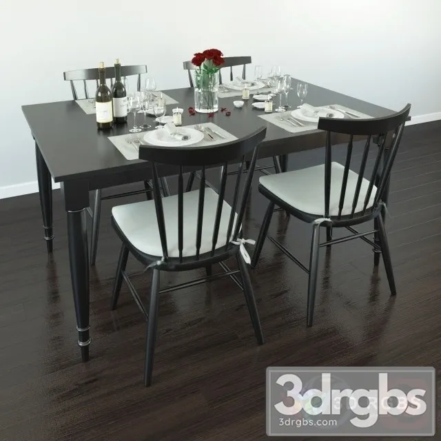 Wolcott Dining Table 3D Model Free