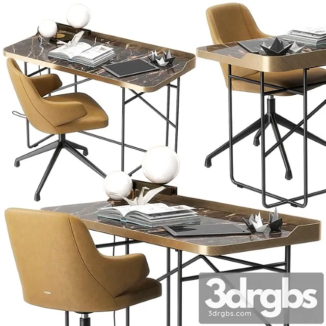 Wolf keramik desk by cattelan italia 2 3D Model Free