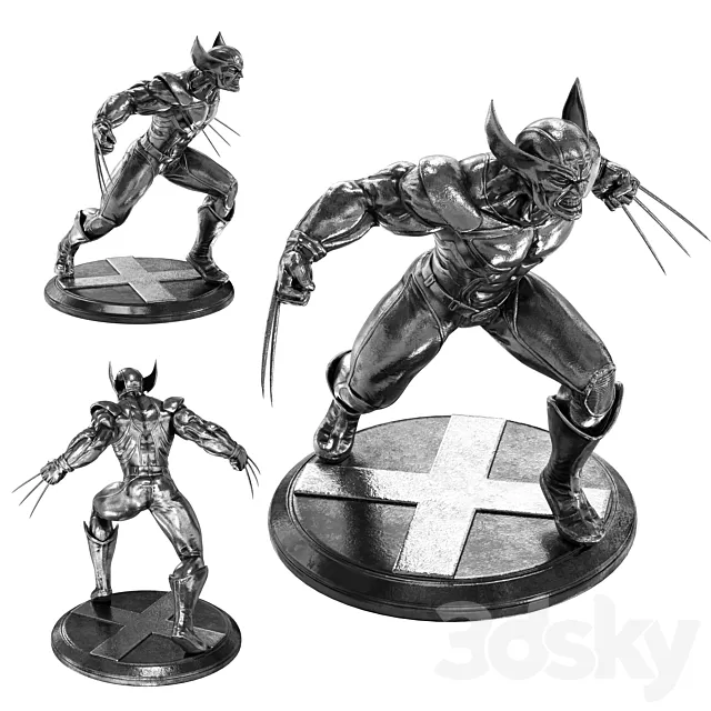 Wolverine_2_versions (metal _ plastic) 3D Model