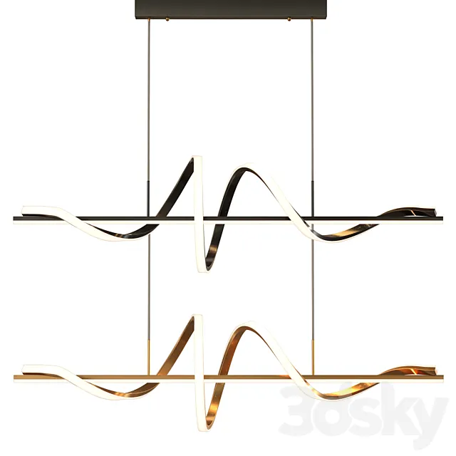 Woma Spiral strip Pendant Light 3D Model