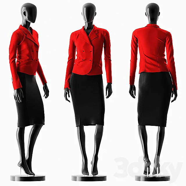Woman Casual Suit 3D Model