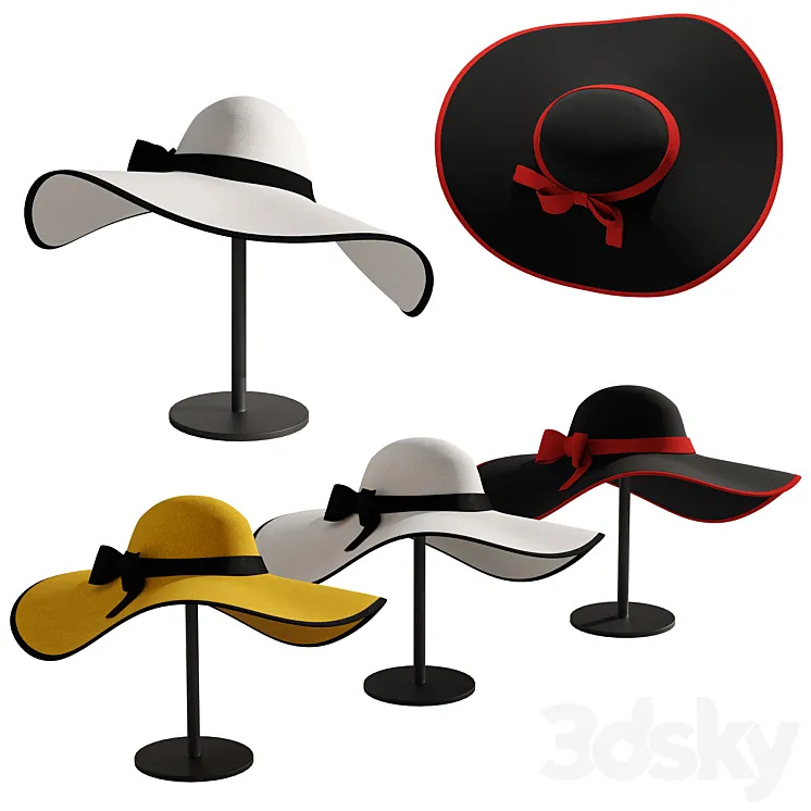 Woman hat 3 3D Model Free