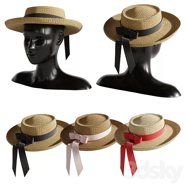 woman hat 4 3D Model Free