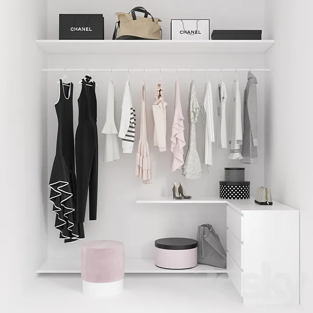 Woman's wardrobe 3DModel