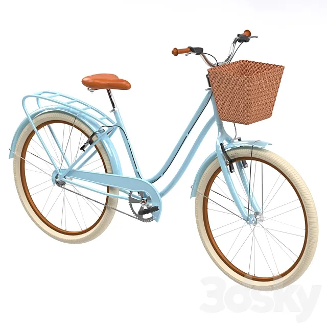 Womens Cruiser Blue Bike 3D Model