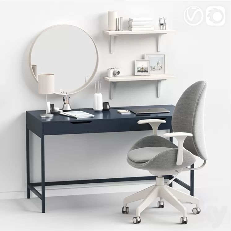 Women's dressing table and workplace 3D Model