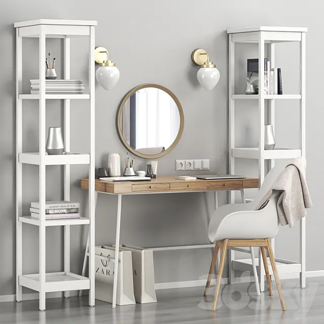 Womens IKEA dressing table and workplace 3D Model