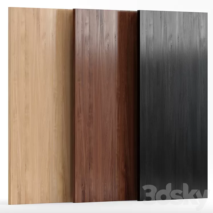 Wood 35 with 3 materials 3D Model