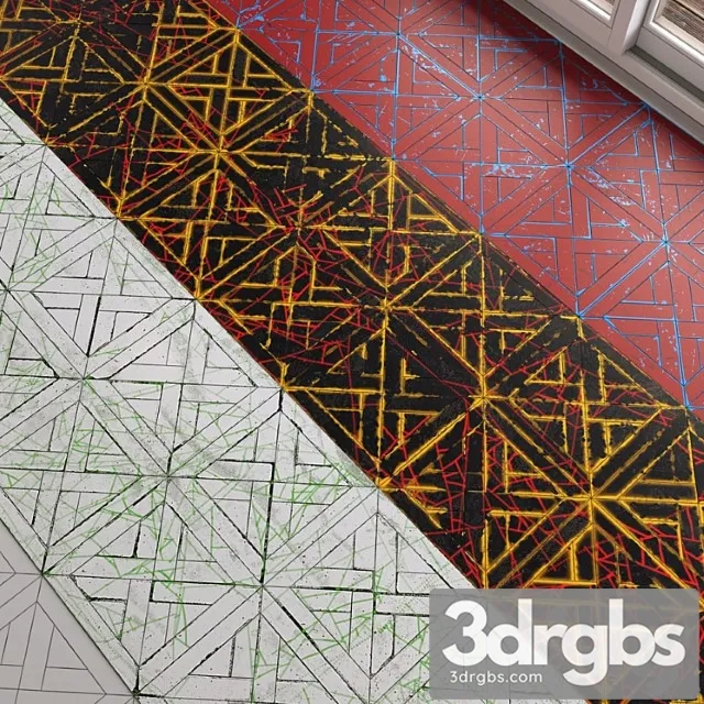 Wood  42 Floors set hogart 005 3D Model Download