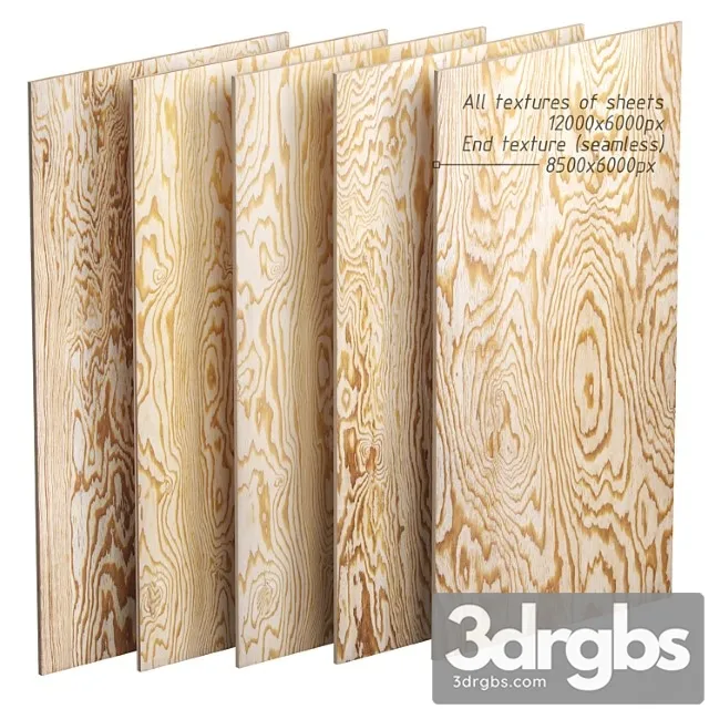 Wood 6 A set of sheets of plywood v2. 5 items 3D Model Free