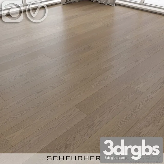 Wood  68 Parquet board scheucher smoke gray 3D Model Free
