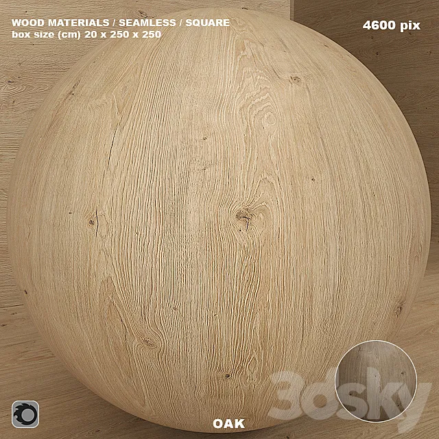 Wood _ oak material (seamless) - set 73 3D Model