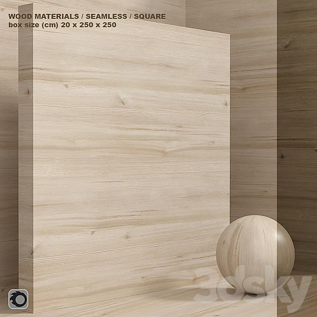Wood _ pine material (seamless) - set 77 3D Model