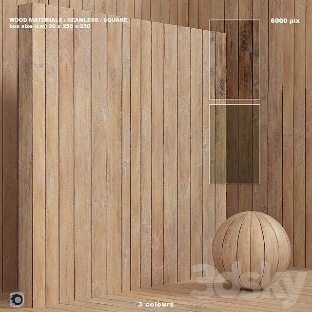 Wood _ plank material (seamless) - set 91 3D Model