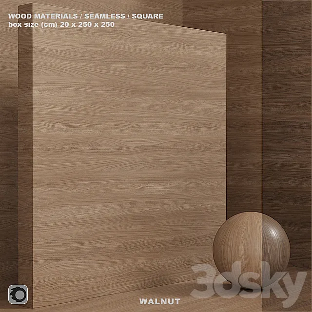 Wood _ walnut material (seamless) - set 76 3D Model