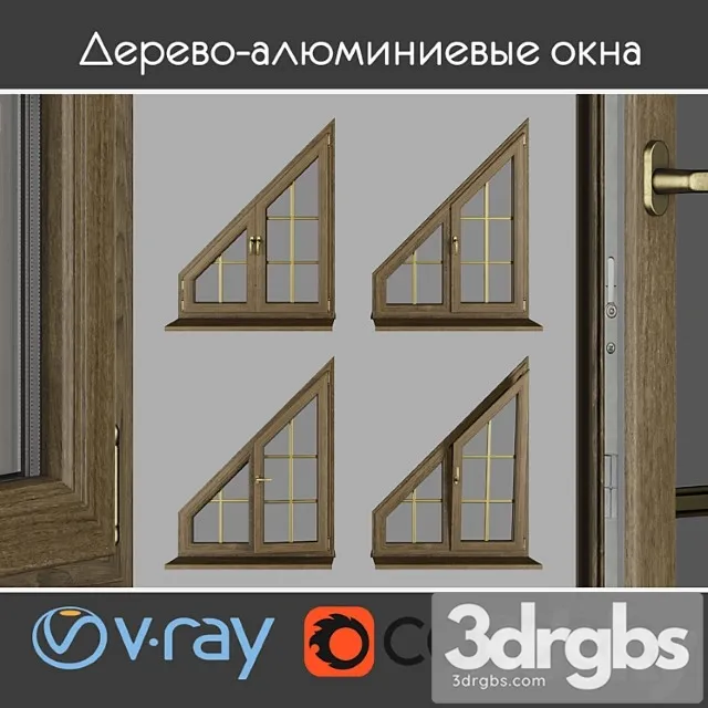 Wood - aluminum windows view 04 part 03 set 06 Free Download