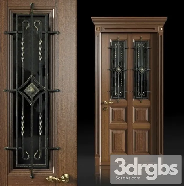 Wood and Iron Doors 3D Model Free