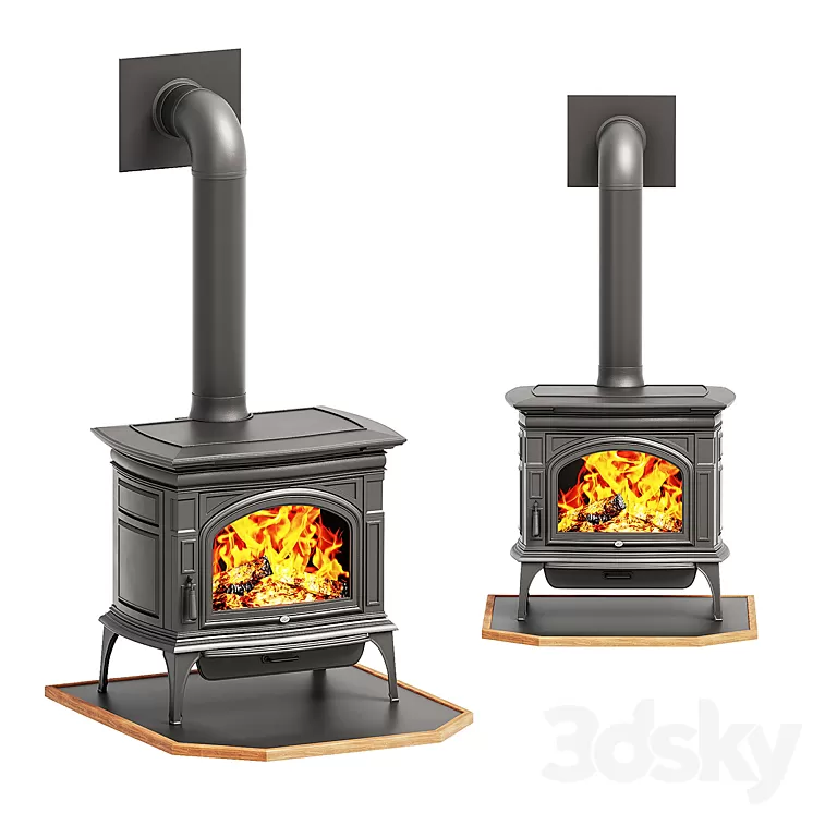 Wood burning stove 3D Model