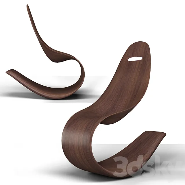 Wood carve chair 01 3D Model