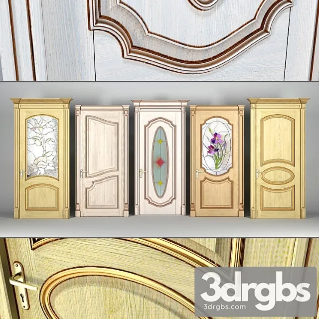 Wood Door 44 3D Model Free