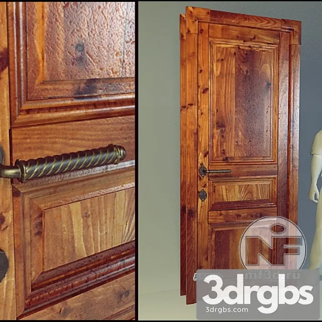 Wood Door 81 3D Model Free