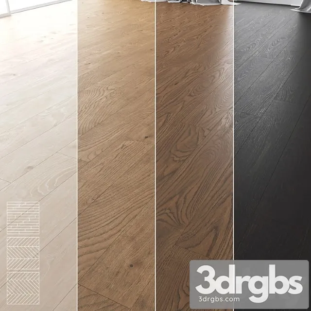 Wood floor set 01 3D Model Free