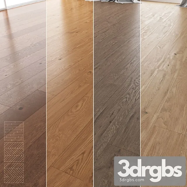 Wood floor set 05 3D Model Free