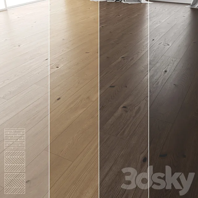 Wood Floor Set 16 3D Model