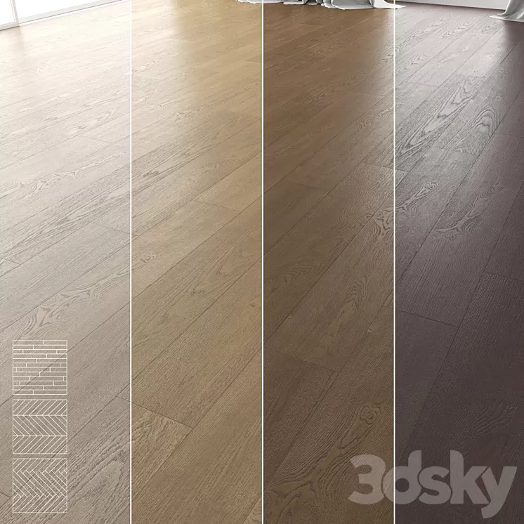 Wood Floor Set 17 3D Model