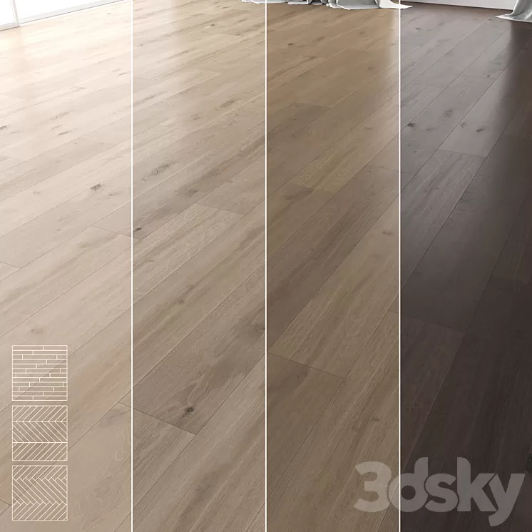 Wood Floor Set 21 3D Model