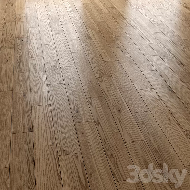 Wood floor standart and herringbone 3D Model