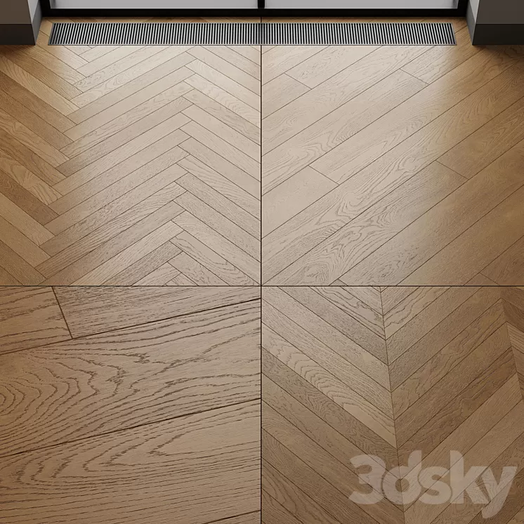 Wood floor Toned Oak 3D Model Free