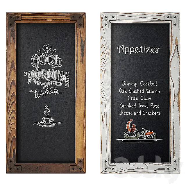 Wood Frame Chalkboard set1 Free Download