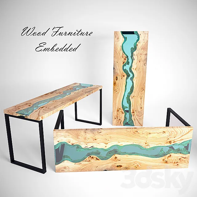 Wood Furniture by Greg Klassen 3D Model