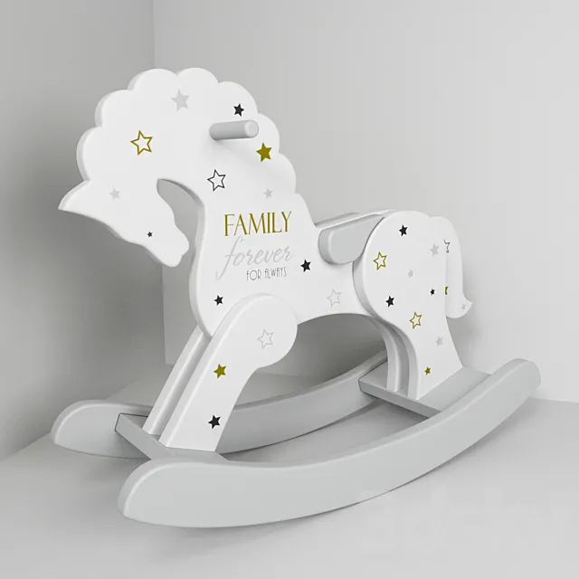 Wood horse 02 3D Model