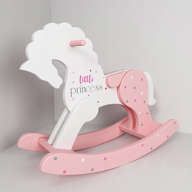 Wood horse 03 3D Model