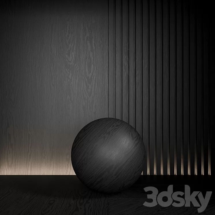 Wood material is seamless. Dark ebony.