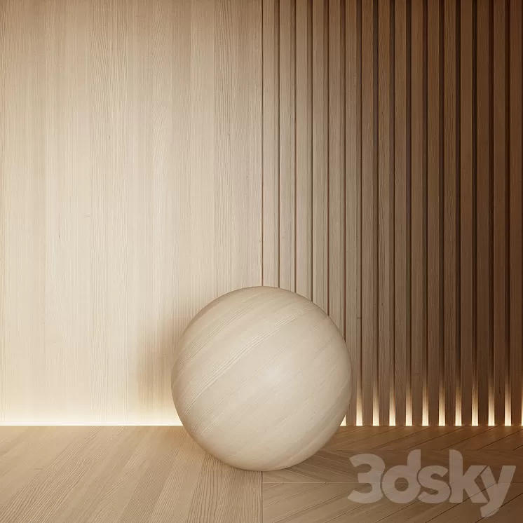 Wood material seamless 3D Model