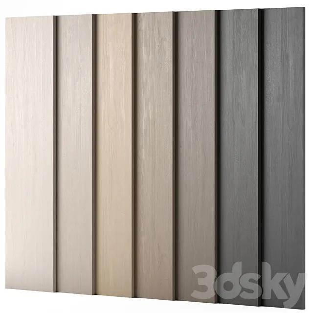 Wood materials Oak - 7 colors - set 01 3D Model