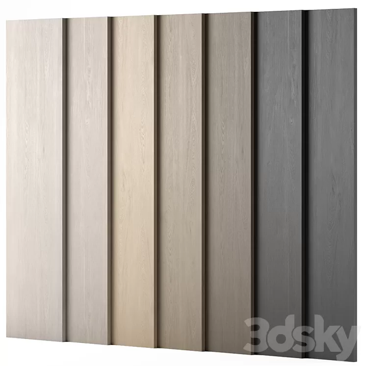 Wood materials Oak – 7 colors – set 07 3D Model