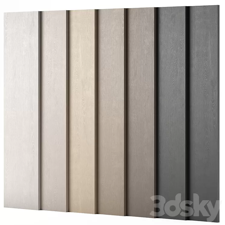 Wood materials Oak - 7 colors - set 11 3D Model Free