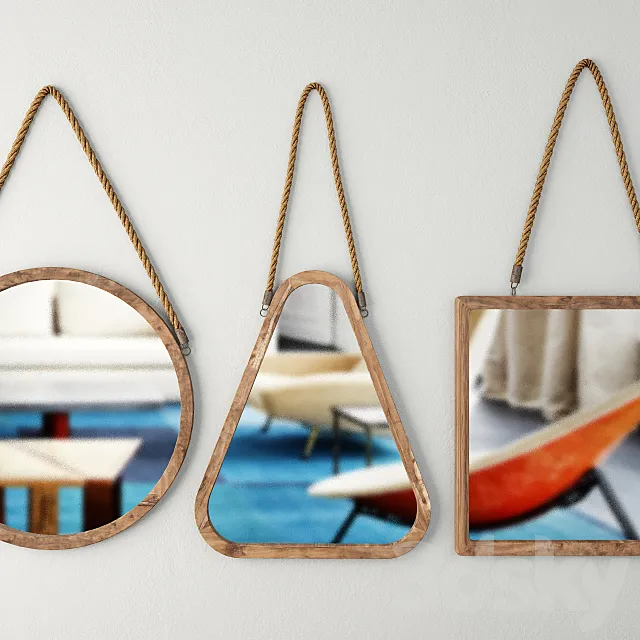 Wood Mirrors 3DModel