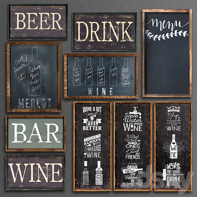 Wood panel 136 3D Model