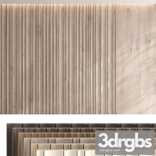 Wood Panel Set V 07 3D Model Free
